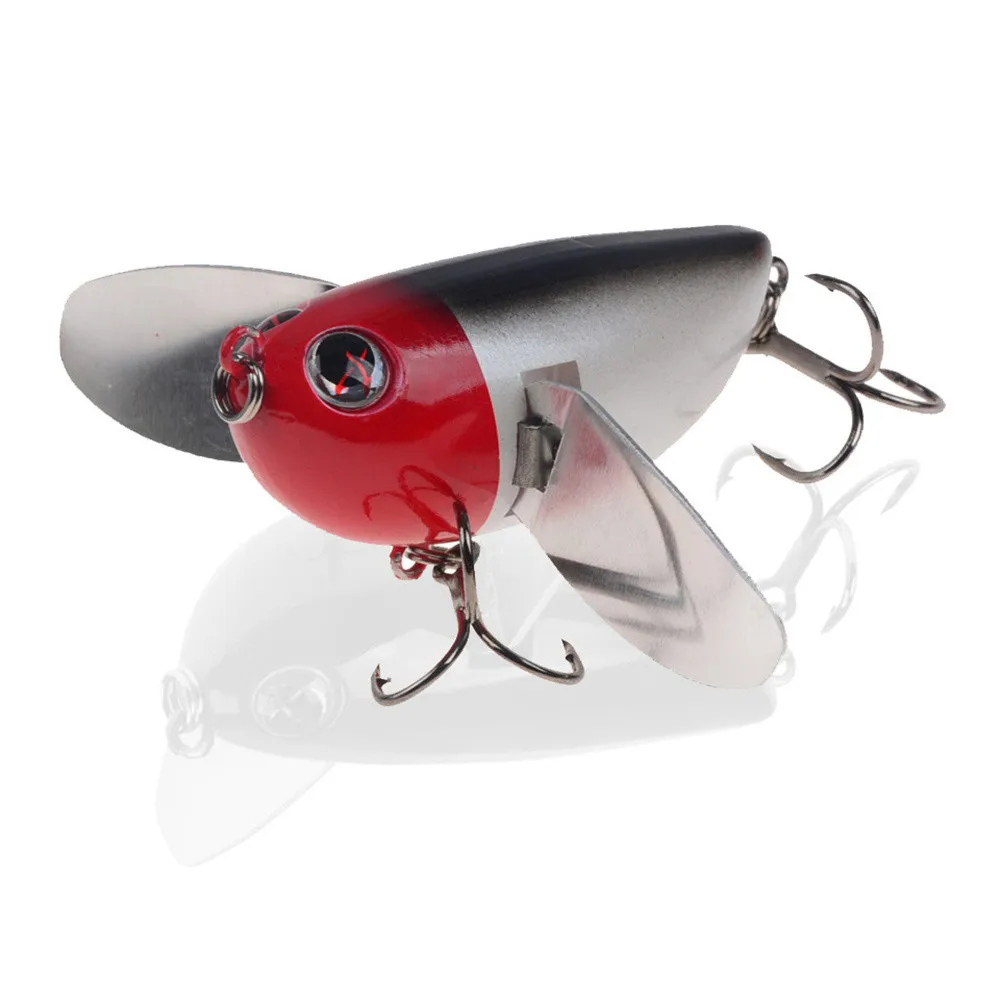 Señuelos de Pesca de superficie, 1 pieza, 6cm, 12,7g, Wobblers artificiales, cebo duro flotante para lubina, pececillo japonés, Crankbait con alas de Metal - imagen 2