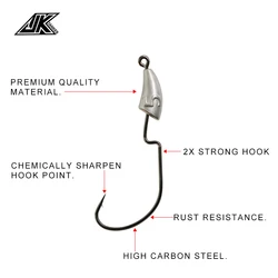 JK CH Cabezas de Plantilla - Acero carbono 3,5-7g - Punta afilada