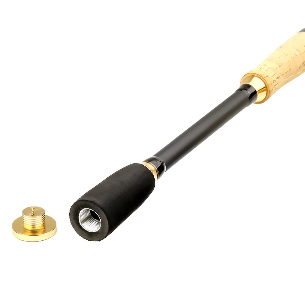 JOBSY-caña de pescar telescópica con mango de madera de corcho, aparejo giratorio de fibra de carbono, 1,8 M, 2,1 M, 2,4 M, 2,7 M - imagen 5