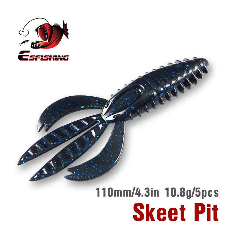 KESFISHING-señuelo de pesca sobre orugas, 10,8g, aparejo de 4,3 ", cebo de silicona suave, olor a Camarón con sales - imagen 4