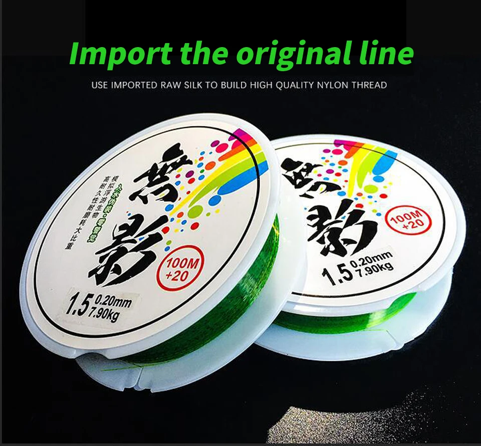 Experimentar pesca de alta calidad con hilo de nylon de seda cruda importado