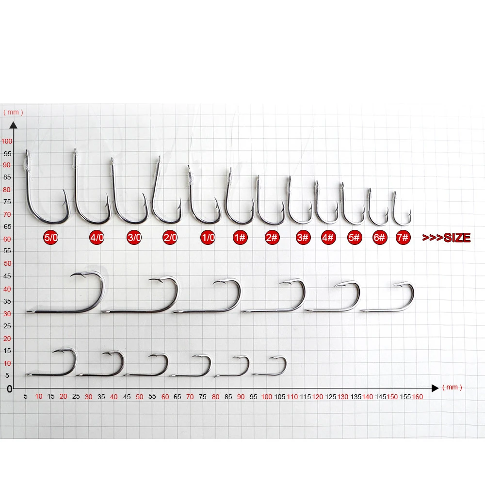 NGB 20 piezas anzuelos de pesca de acero inoxidable con línea 30cm soporte para cebo de agua salada aparejos de pelo anzuelo de pesca de mar con púas afiladas