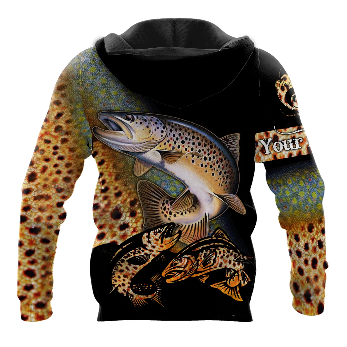 Sudadera con capucha para hombre con estampado 3D de pez trucha arcoíris, sudaderas con capucha Unisex, ropa de calle de otoño, chaqueta informal, chándal KJ732 - imagen 2