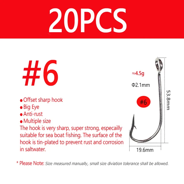 20pcs  Size 6