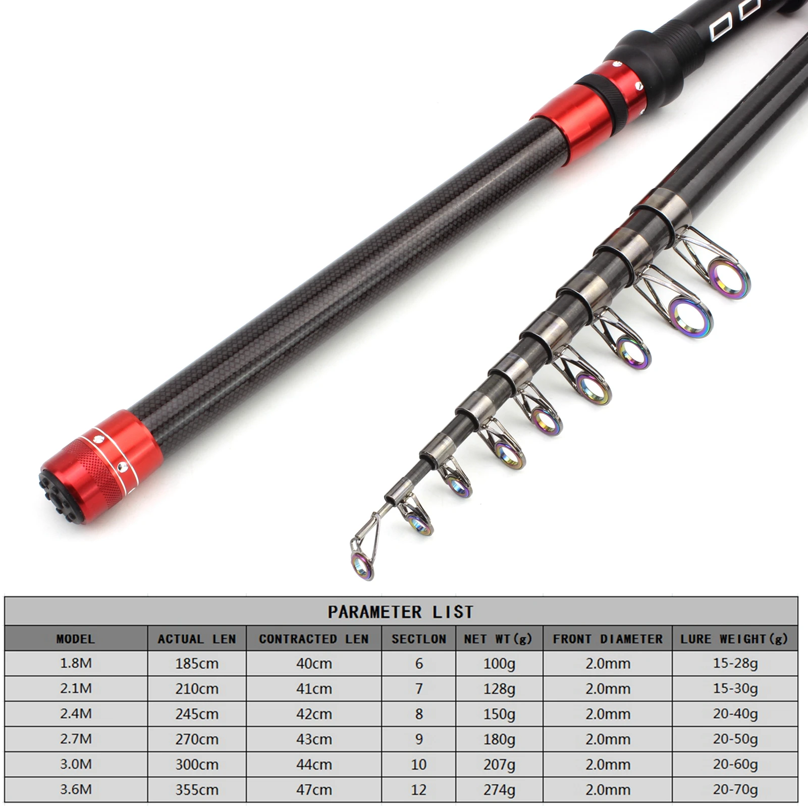 Juego de carretes de caña telescópica, set de carrete giratorio de alta velocidad 13BB 5,2: 1, para pesca marina rocosa - imagen 5