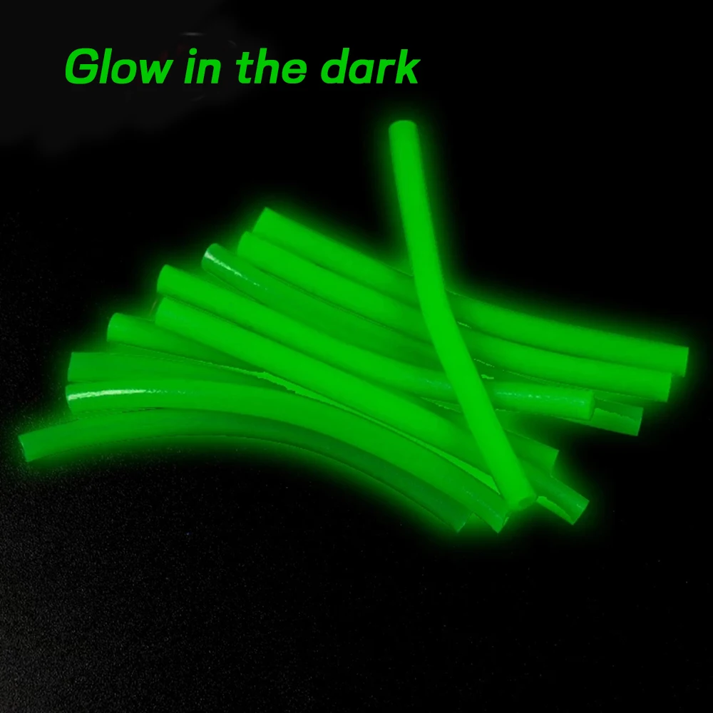 Wifreo-Tubo de silicona luminoso suave, gancho brillante, manga de vástago, aparejo de agua salada, tubos de señuelo, 2 bolsas, 20 piezas, 6cm - imagen 3