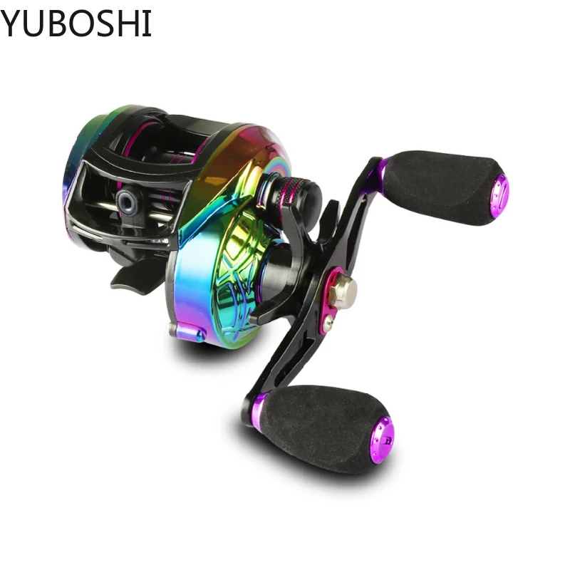 YUBOSHI-carrete de pesca Baitcasting, bobina de pesca con freno de sistema magnético, arrastre máximo de 8kg, aluminio CNC, novedad de 2023 - imagen 3
