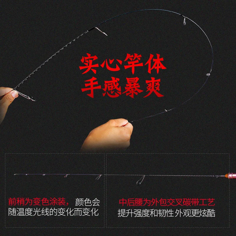 LURESTAR-caña de pescar de fundición fina, 1,32 m, L/UL, giratoria de alto carbono, FUJI Guide, 2 unidades - imagen 3