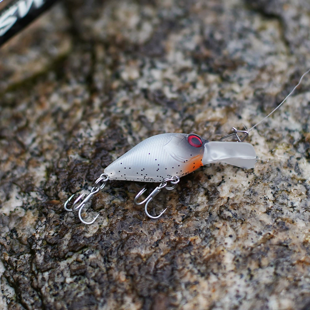 BassLegend-señuelos para pesca de trucha, Crankbaits cuadrados para buceo poco profundo, Crankbait Wobbler, lubina negra, 36mm, 3,5g - imagen 4