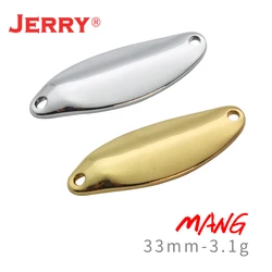 Jerry-cucharas de pesca sin pintar, señuelos de Metal, Cuerpo en blanco, zona del lago, trucha, Lucio, intermitentes, Spinner