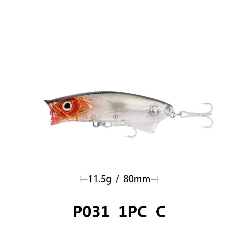 Señuelo de pesca artificial, cebo de pesca de 11g/80mm, Crankbait, Wobblers, gancho de acero de alto carbono, 1 ud. - imagen 4