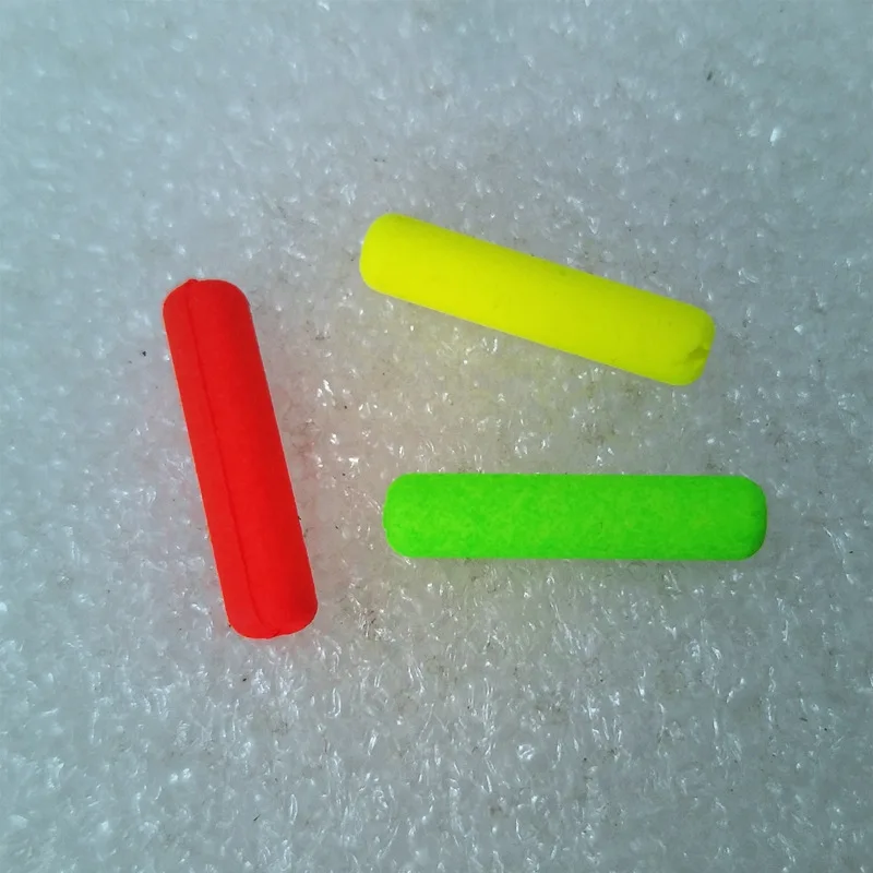 Cilindro de espuma de luz roja/amarilla/verde, aparejo ovalado, punta flotante, Terminal de frijoles llamativos visuales, accesorios de herramientas de Pesca, 1500 Uds. - imagen 2