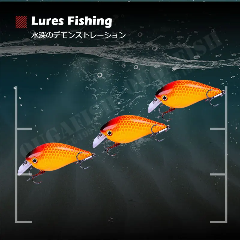 Accesorios de pesca señuelo Crankbait 13g 75mm flotante 1,2 m-2m Isca Artificial Wobblers Peche Accessoire Pike Fish Angeln Zubehor - imagen 5