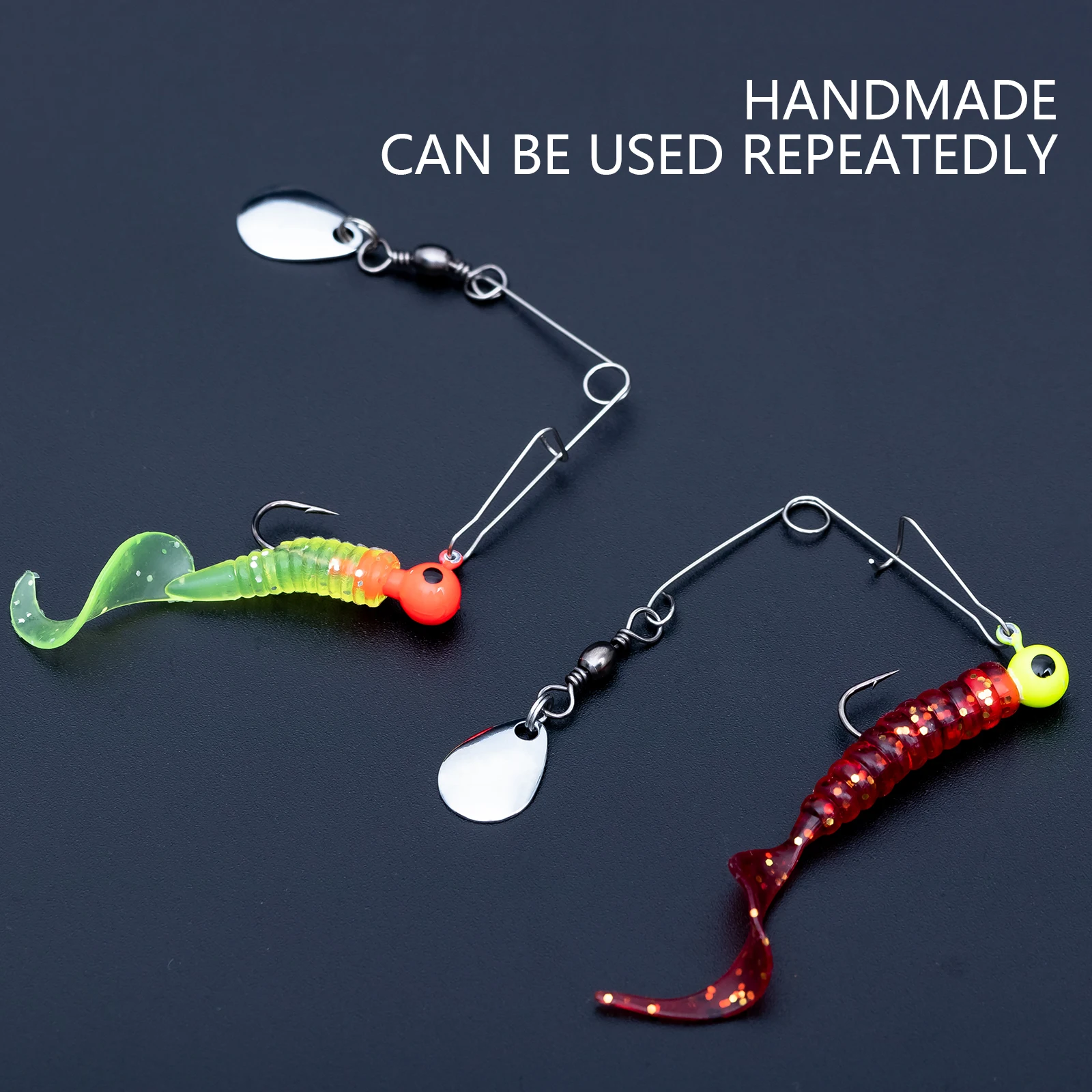 10 Uds 4,28g 4,2g Spinnerbait Jigs Spinner señuelos cuchara de Metal cebo suave de silicona Wobbler cebos artificiales gancho para Lucio - imagen 5