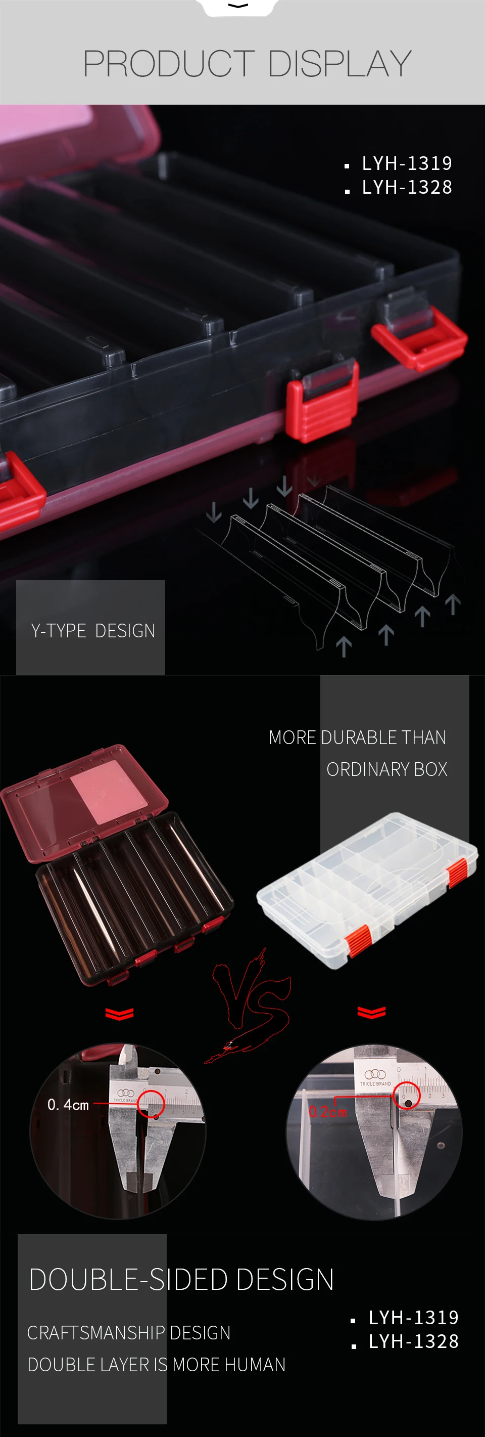 Kingdom Fishing Tackle Box Fish Lures Hooks Baits Compartments Storage Case Box Fishing Tackle Box for Pesca Fishing Accessories (8)