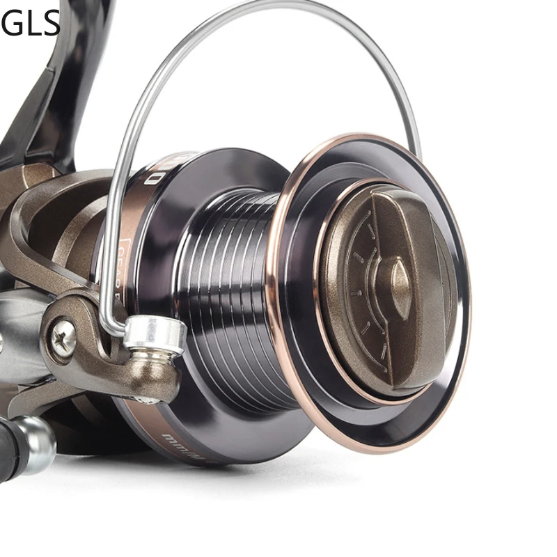 Rueda de pesca giratoria de tiro largo, agarre de goma suave 14 + 1BB 2023: 1, relación de engranaje, bobina de pesca, serie CTS 9000, 10000, 12000, 4,0 - imagen 4