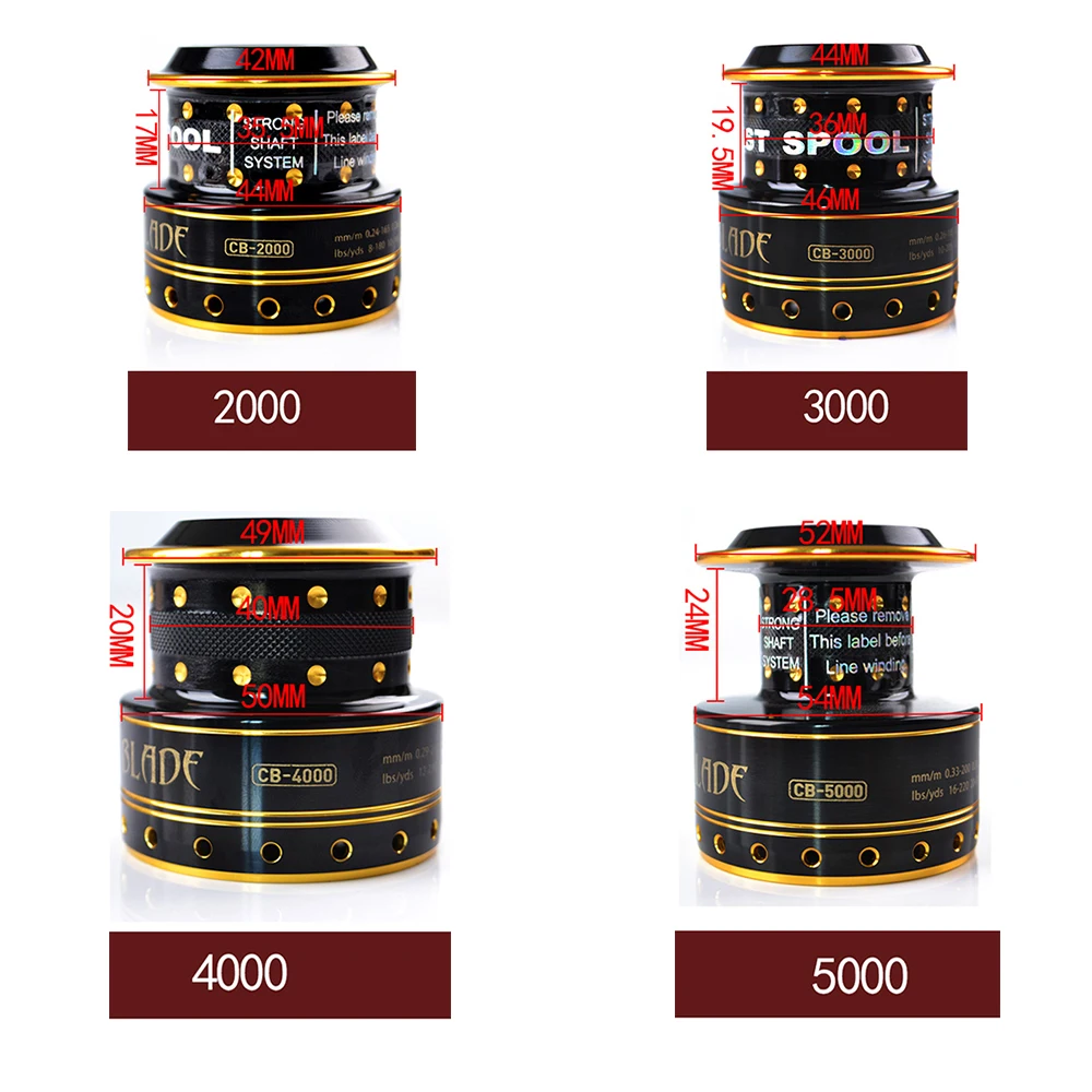 W.P.E-carrete de pesca de carpa con rodamiento de bolas, bobina de aluminio superligera, Serie 2000/3000/4000/5000, 10 + 1 - imagen 5