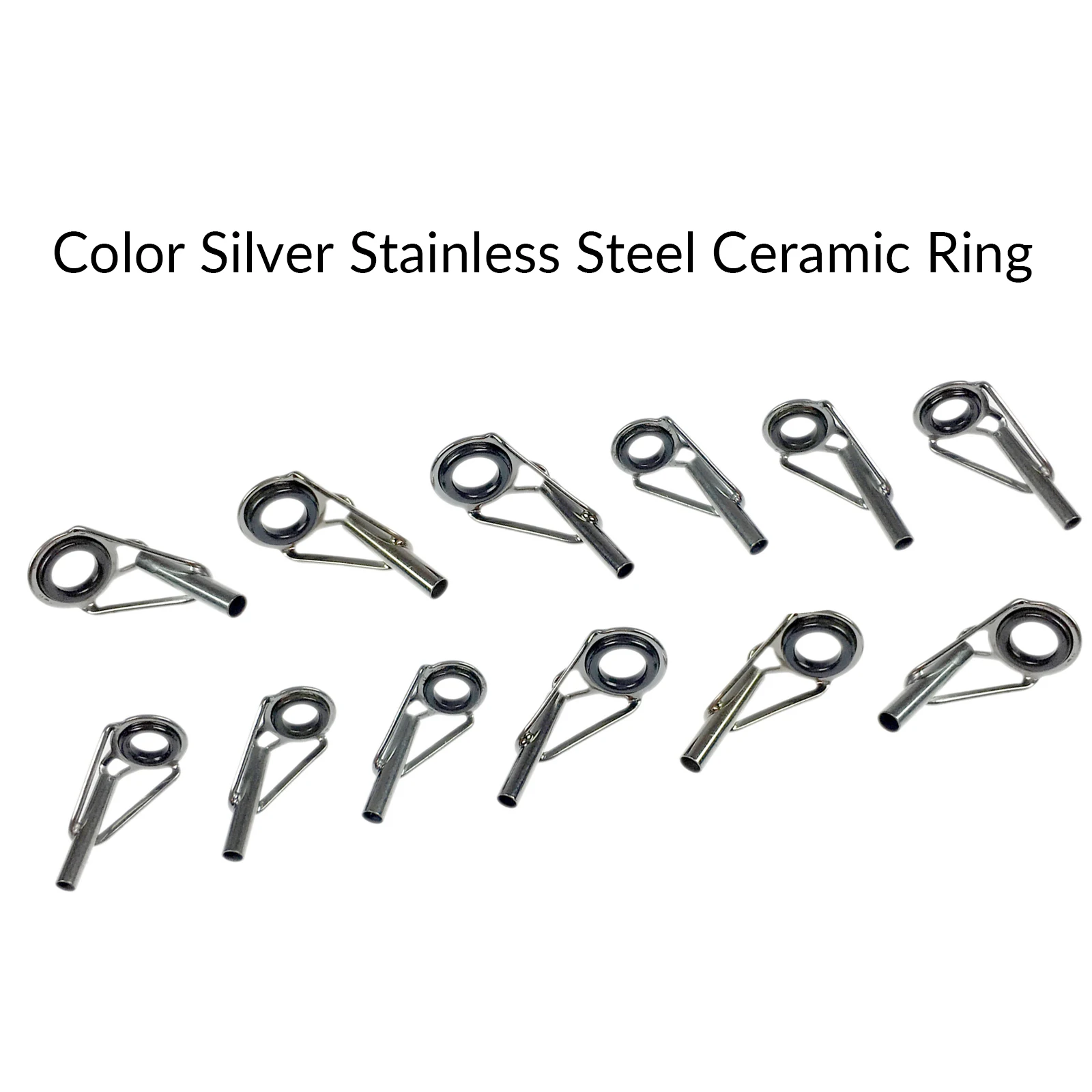 THKFISH 30 Uds puntas de caña de pescar Kit de reparación superior 1,8mm-2,8mm guías de acero inoxidable plateado juego de anillos guía de cañas de pescar reemplazo - imagen 5