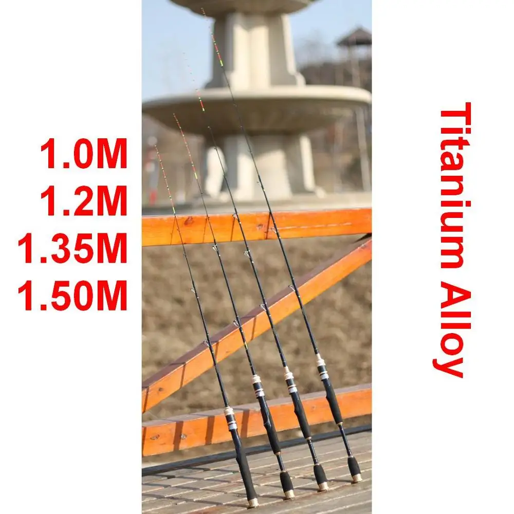 ZZ99 caña de pescar portátil de sección corta, caña de pescar con punta de aleación de titanio de 1,0 M, 1,2 M, 1,35 M o 1,5 M, sin punta de carrete de diámetro 0,3mm - imagen 2