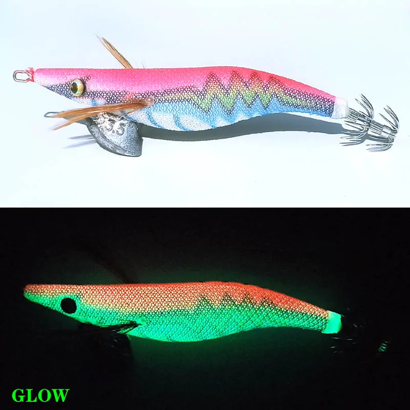 Jigs luminosos de calamar, plantilla de pulpo, anzuelo de mar, brillo, Señuelos de Pesca de Japón, bola 3,5 # en el interior - imagen 2