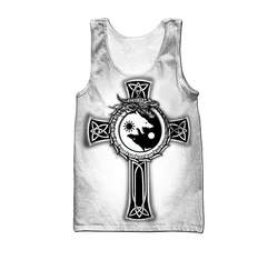 Brave Knight Templar Camiseta sin mangas 3D Templario Pesca Hombre