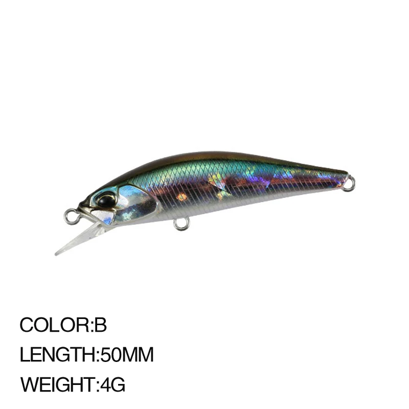 KMRESA-señuelo de Pesca duro japonés, 50mm, 4g, pececillo de hundimiento, Peche, cebo Artificial, perca, Lucio, salmón, trucha - imagen 4