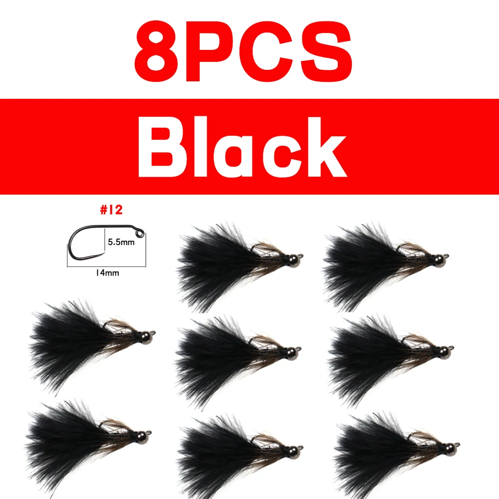 8pcs black