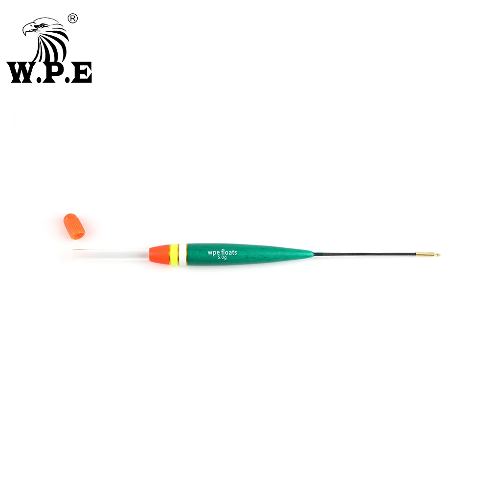 W.P.E-flotador de Pesca, 5 unids/paquete, abeto, tamaño 5g, Pesca de carpa, 16-20cm, aparejos de Pesca, boya Vertical, Bobber - imagen 4