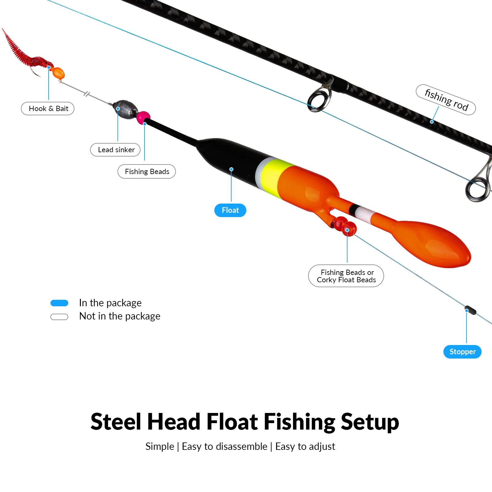 THKFISH-flotador de pesca de mar, Bobber antideslizante, 5g, 10g, 15g, flotador de agua dulce, Bobbers deslizantes de madera de Balsa, boyas para aparejos de pesca de lubina - imagen 5