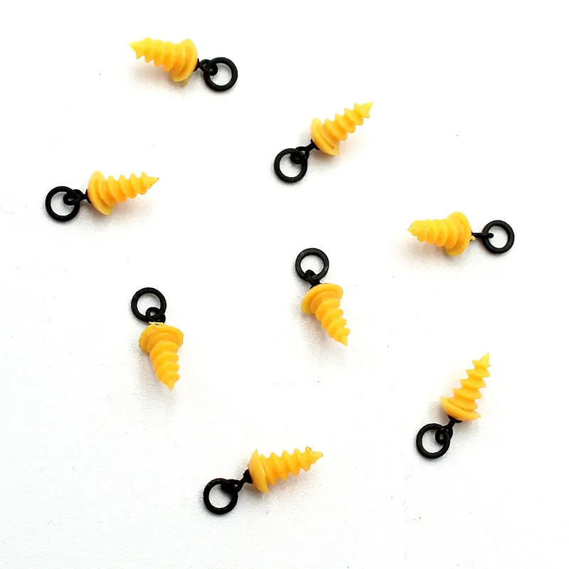 20 piezas clavija de tornillo Boilie con anillo giratorio para Ronnie Rig d-rig Chod Rig Terminal aparejos cebo soporte tornillo accesorios de pesca de carpa - imagen 2