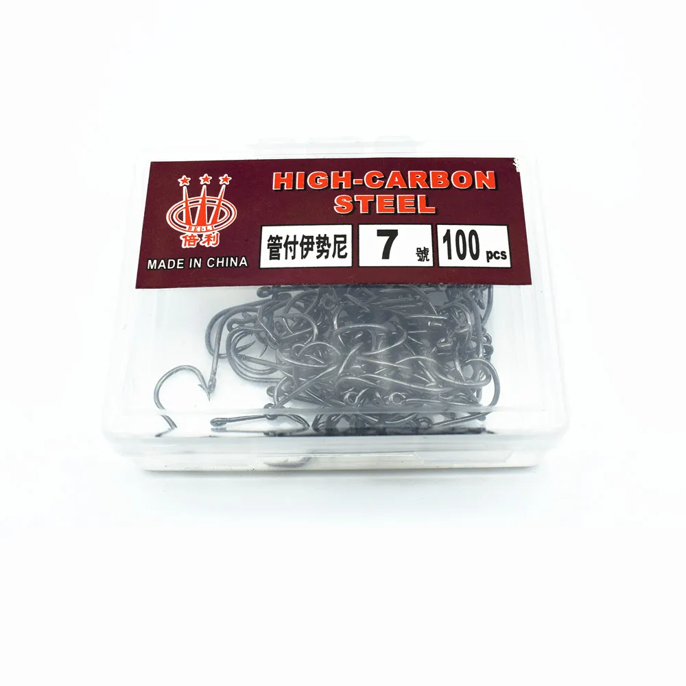 Anzuelo de pesca afilado, surtido de carpas, de acero al carbono, con púas, 1000 unidades/10 paquetes - imagen 3