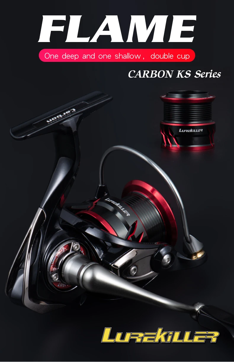 Carrete Lurkiller mostrando doble carrete 9+1BB