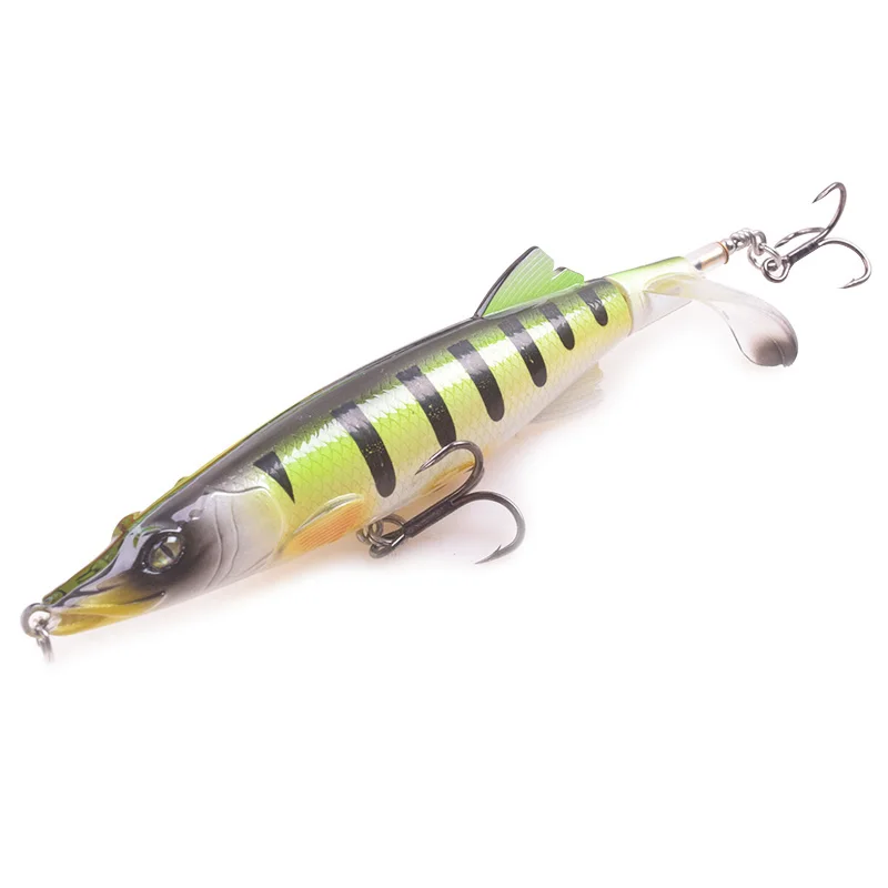 WDAIREN-señuelo de pesca con hélice Topwater, cebo Artificial, Plopper duro, cola giratoria suave, aparejos de pesca Geer, 13cm, 16g - imagen 2
