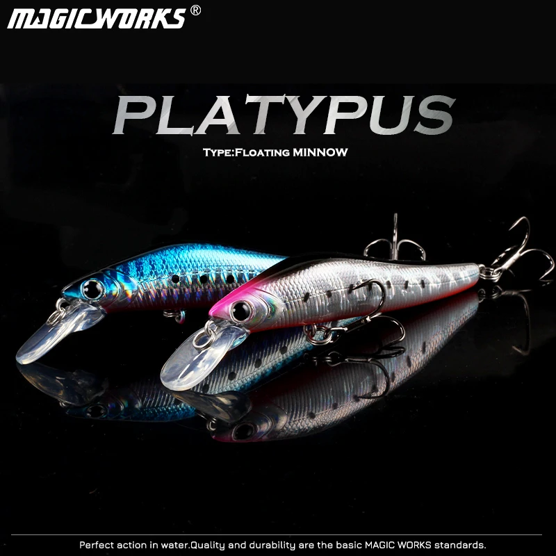 Señuelo de pesca de agua salada, pececillo flotante 90F de calidad caliente, cebo duro, lubina, señuelo Artificial, aparejos de pesca de plástico ABS - imagen 3