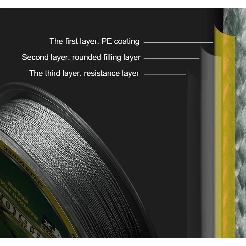 Línea de pesca de PE, 100M, 4/8 hebras, alambre trenzado, señuelo antimordedura, agua de mar, 0,4 #-10 # - imagen 5