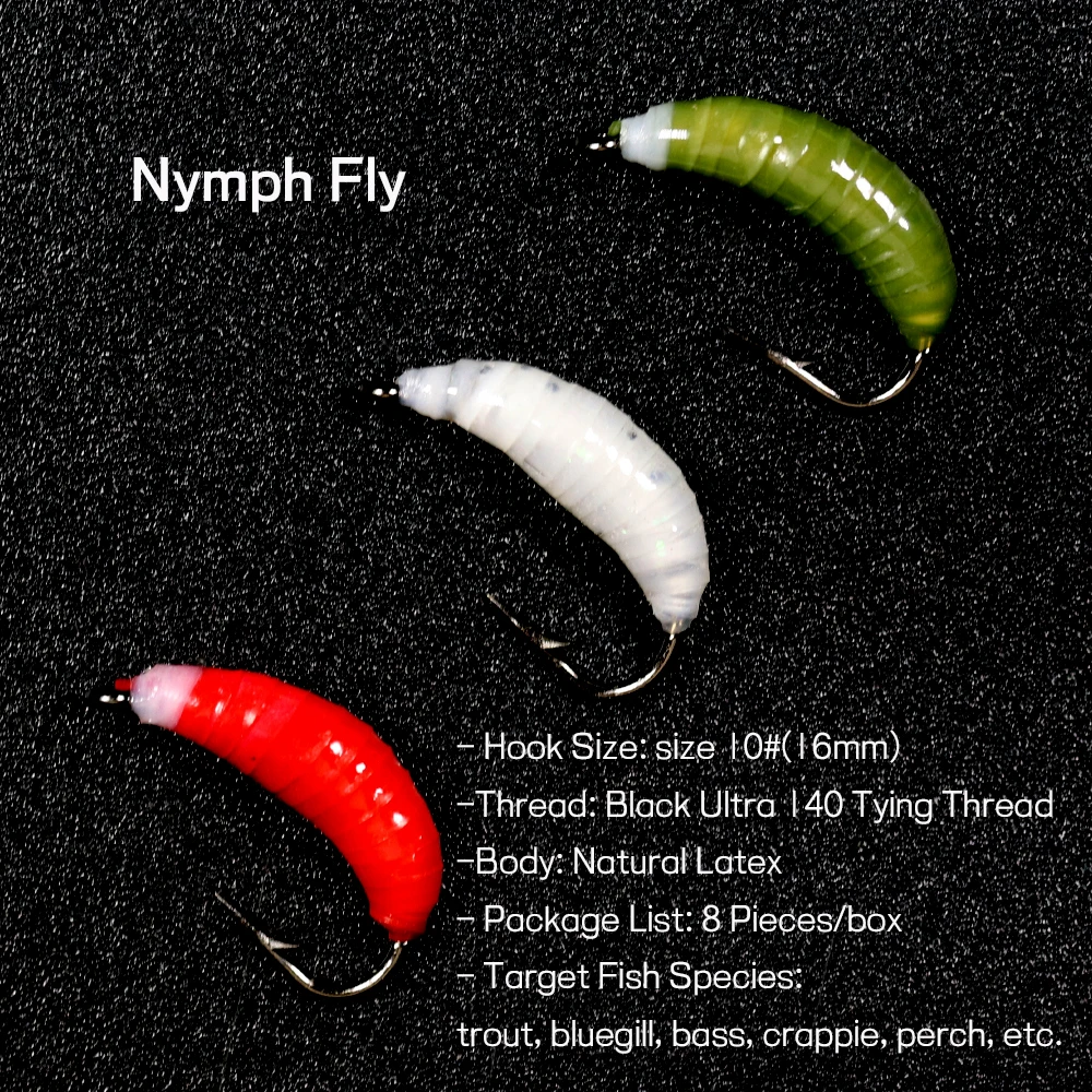 WIFREO-señuelo de gusano de tierra para perca de trucha, 8 Uds., n. ° 10 - imagen 3