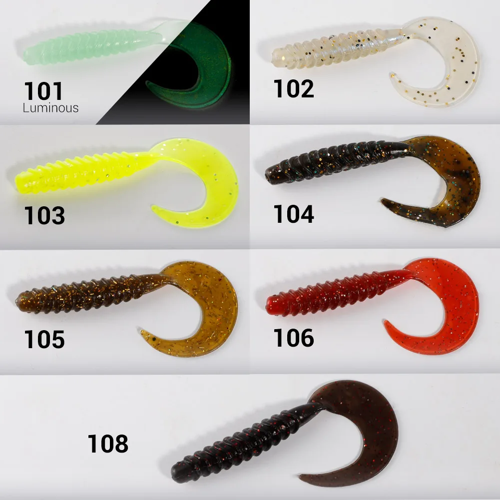 Noeby-señuelo suave de gusano, cebo de silicona acanalado, Wobblers, Swimbait de goma, perca de Lucio, aparejos de pesca de lubina, 7,5 cm, 2,7g - imagen 3