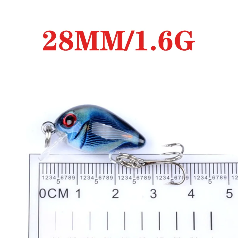 Crazy Wobblers-Mini señuelo de Pesca flotante, cebo duro Artificial japonés de 28mm y 1,6g, Crankbait, 1 unidad - imagen 2
