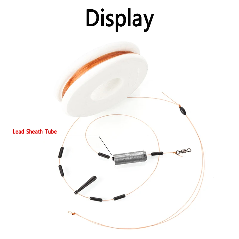 20 piezas tubo de vaina de plomo de cabeza grande de cobre de aleación de pesca de agua salada con núcleo interno de plástico 13mm 15mm 17mm accesorios de pesca - imagen 3