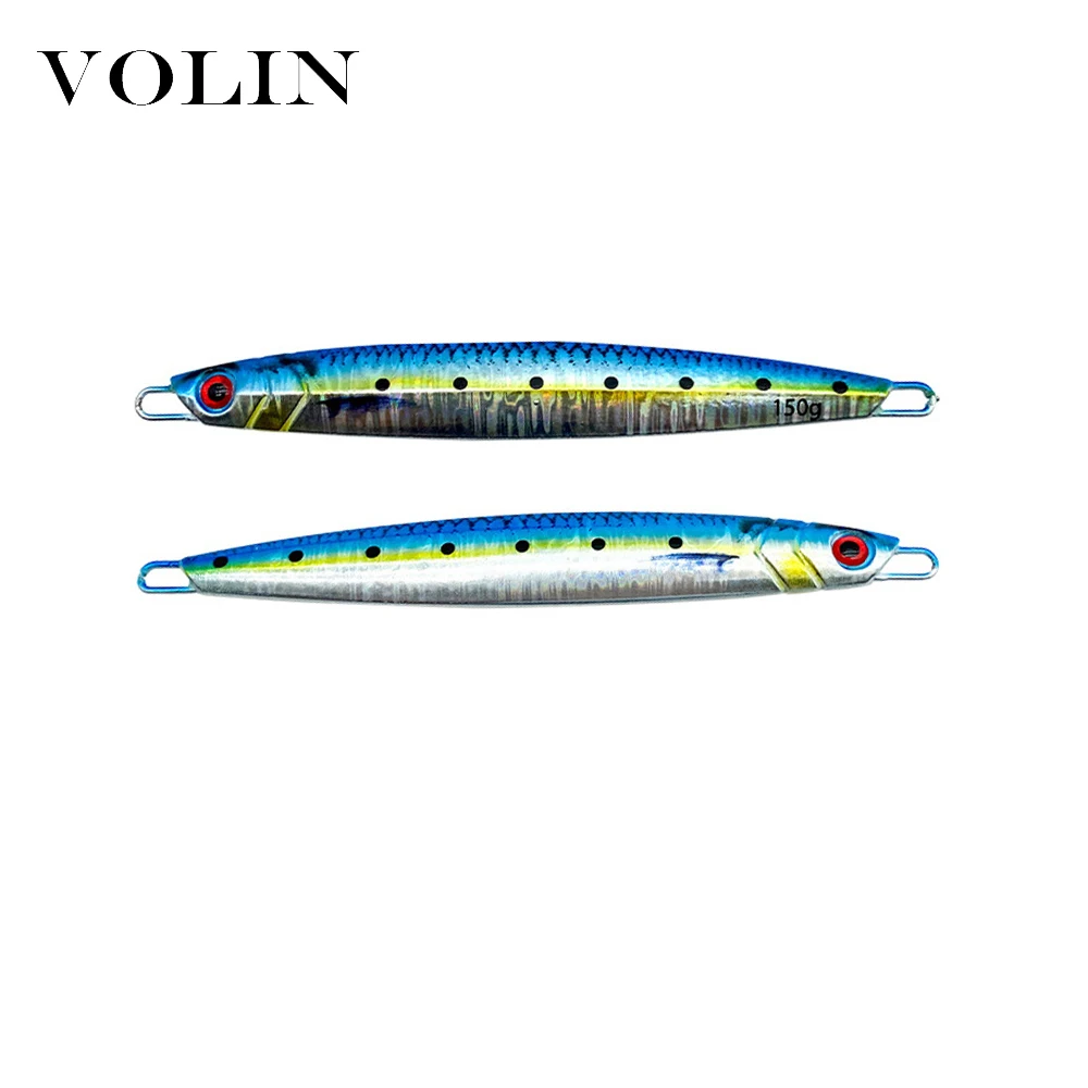VOLIN-señuelo de pesca Jigging lento, 150g/160mm, señuelo duro, plantilla de Metal, accesorios de pesca en agua salada, 1 ud., nuevo - imagen 5