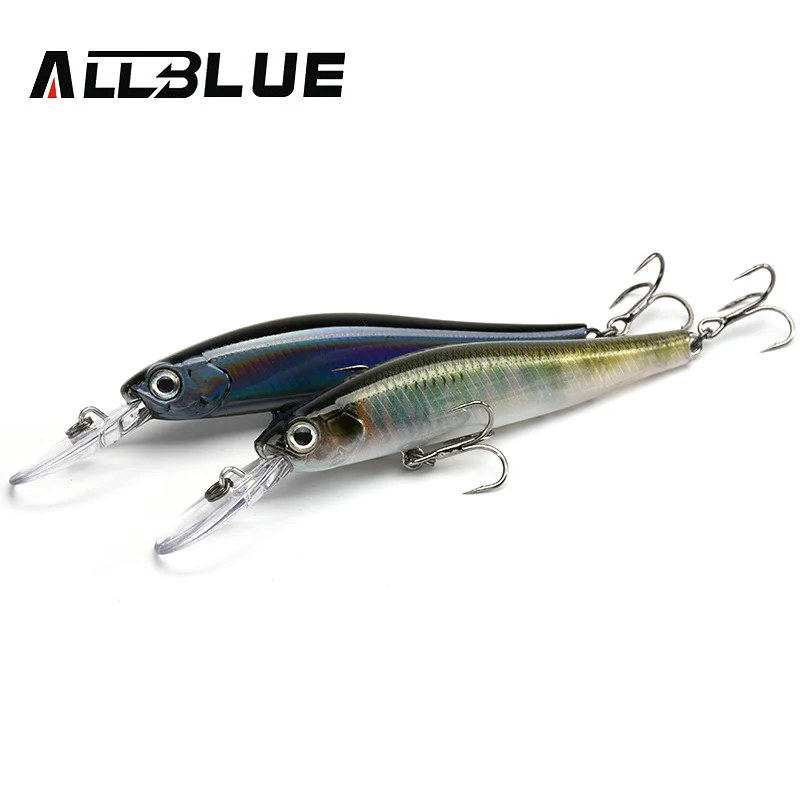 ALLBLUE-señuelo de pesca silencioso para buceo profundo, 70mm, 6,4g, Wobbler magnético para hundir Lucio, trucha, cebo Artificial - imagen 5
