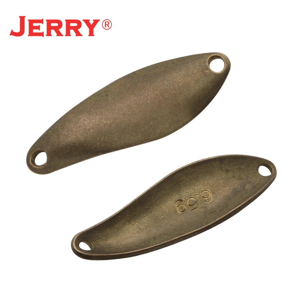 Jerry Kuyu-Juego de señuelos en blanco sin pintar, Kit de cuchara de pesca de Metal, señuelo de purpurina para trucha, buceo profundo, 6g, 0,21 oz, cebo de natación - imagen 5