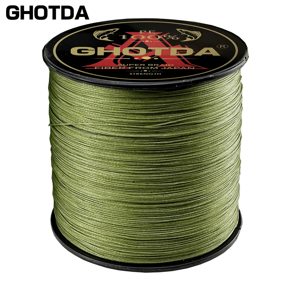 GHOTDA-sedal de pesca de alta densidad, 4 hebras, 300M, 100M, multifilamento, PE, alambre trenzado, caña fundida, accesorios de equipo de pesca en el mar - imagen 3