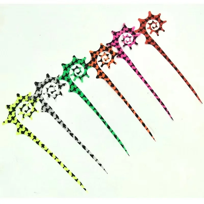 Jinhongkang100 Uds. Señuelos de plantilla de goma luminosos de silicona de varios colores, Material de faldas de calamar - imagen 4