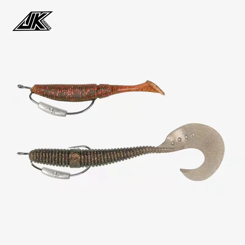 JK ST 2-5g Jig Head 2X Strong Black Nickel Rust Resistance Saltwater Weighted Worm Barbed Fishhook - imagen 5
