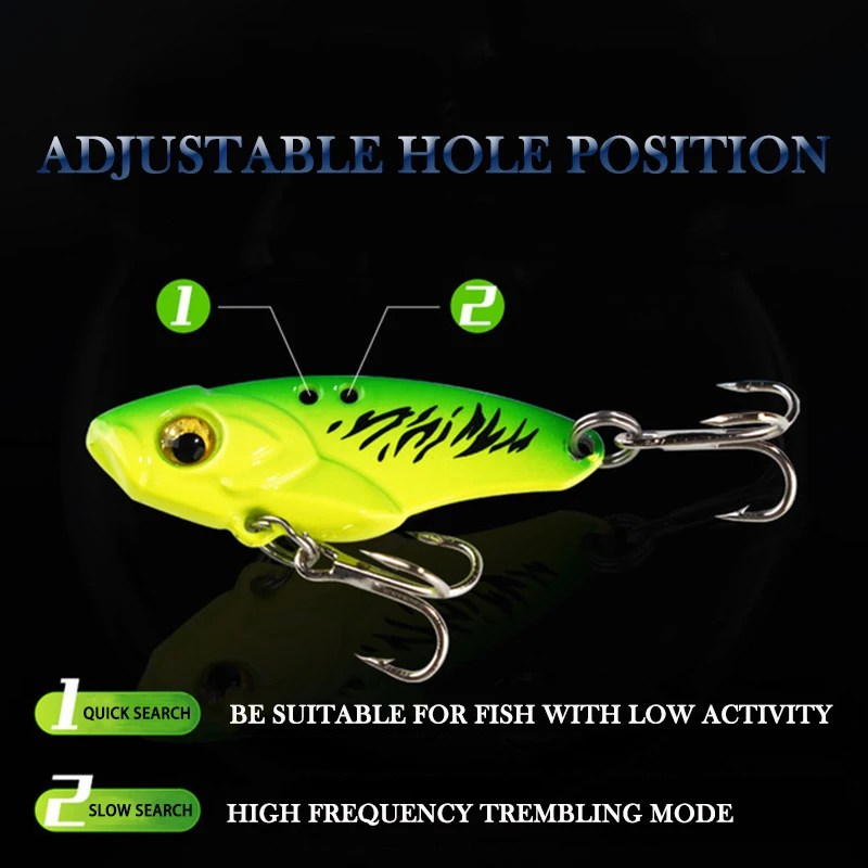 Señuelo VIB de metal, anzuelo triple, Wobblers, cebo artificial duro, señuelo de plantilla, señuelo de pesca, lubina, perca, 5G, 7g, 10g, 15G, 20G, 1 ud. - imagen 3