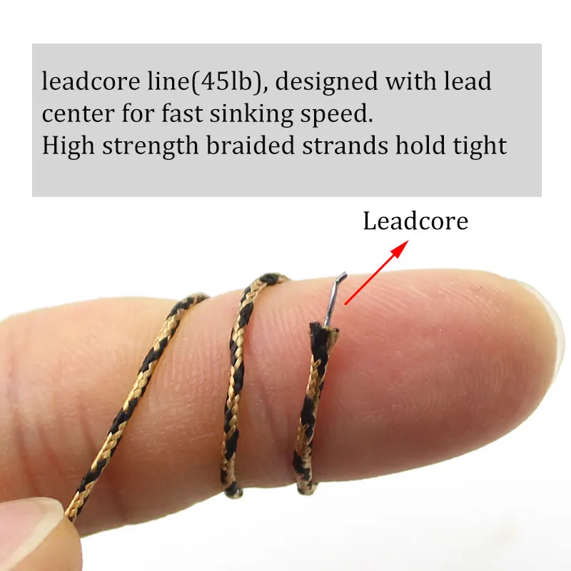 Línea de pesca de carpa, aparejos de pelo de carpa listos, línea de anzuelo de pesca de carpa listos, líder de carpa Leadcore, 2 uds. - imagen 4