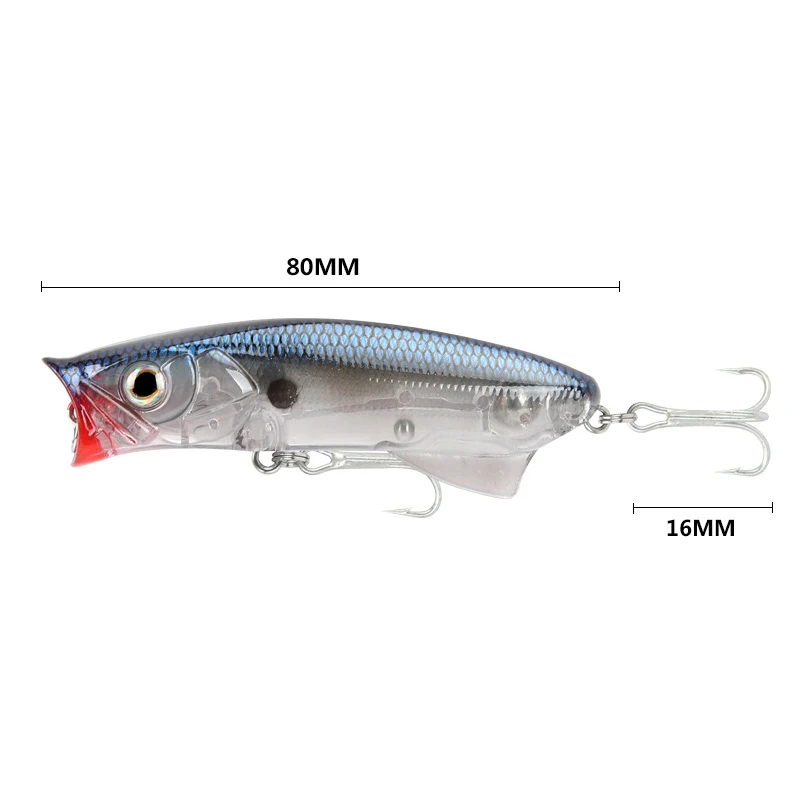 Señuelo de pesca artificial, cebo de pesca de 11g/80mm, Crankbait, Wobblers, gancho de acero de alto carbono, 1 ud. - imagen 5