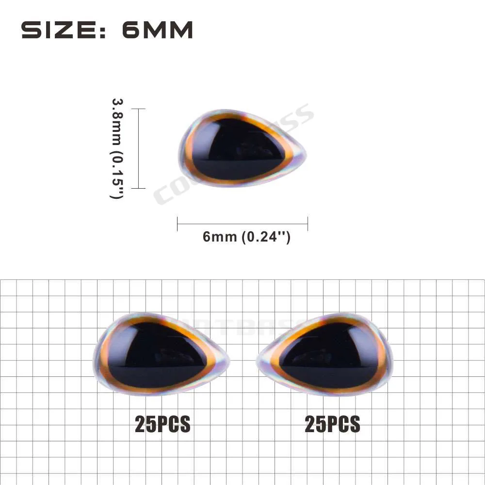 Ojos de señuelo de pesca holográficos 3D especiales Countbass, llantas doradas Ojos de señuelo de pesca 3D - imagen 3