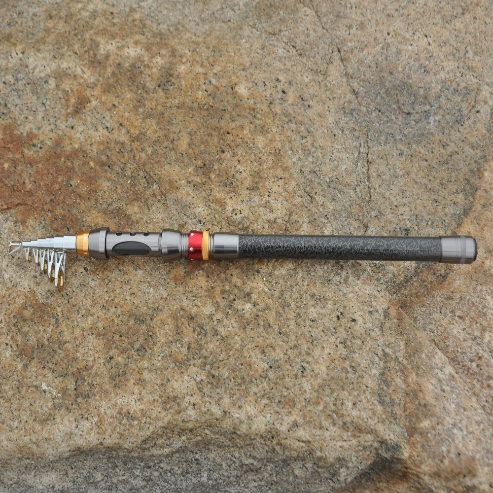 Juego de caña y carrete de pesca portátil, accesorio telescópico de carbono resistente, ideal para viaje, barco de mar, caña de roca giratoria, todo para pesca alimentadora - imagen 4